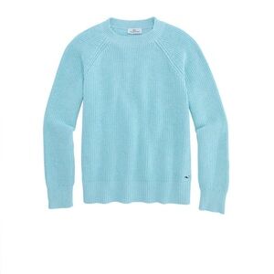 Vineyard Vines Women's Aqua Crewneck Fishermen Sweater